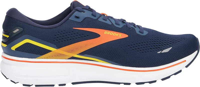 Brooks Herren Ghost 15 Neutral Running Shoe, Schwarz/Ebenholz/Nightlife 47.5 EU Peacoat Red Yellow,