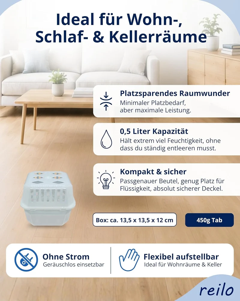 36x 450g Luftentfeuchter TAB mit Loch, Nachfüllpack, 36