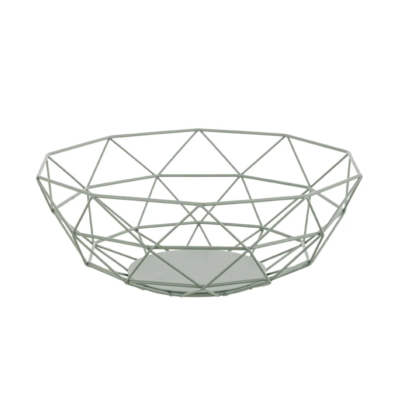 Baroni Home Obstkorb aus Metall, Obstkorb, modernes Design, für Tisch und Küche, Linie Salvia, 28 x