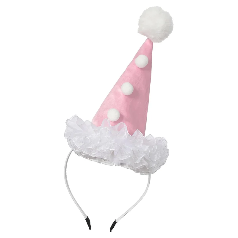 Clownhut Stirnband Schwarz Weiss Narren Kopfbedeckung Party Karneval Halloween Kostüm Zubehör Farbe