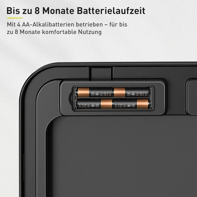 EKO Sensor Mülleimer 2 Fächer, 2 x 30L, elektrischer Mülleimer, Mattschwarz 30L+30L-Schwarz, 30L+30L