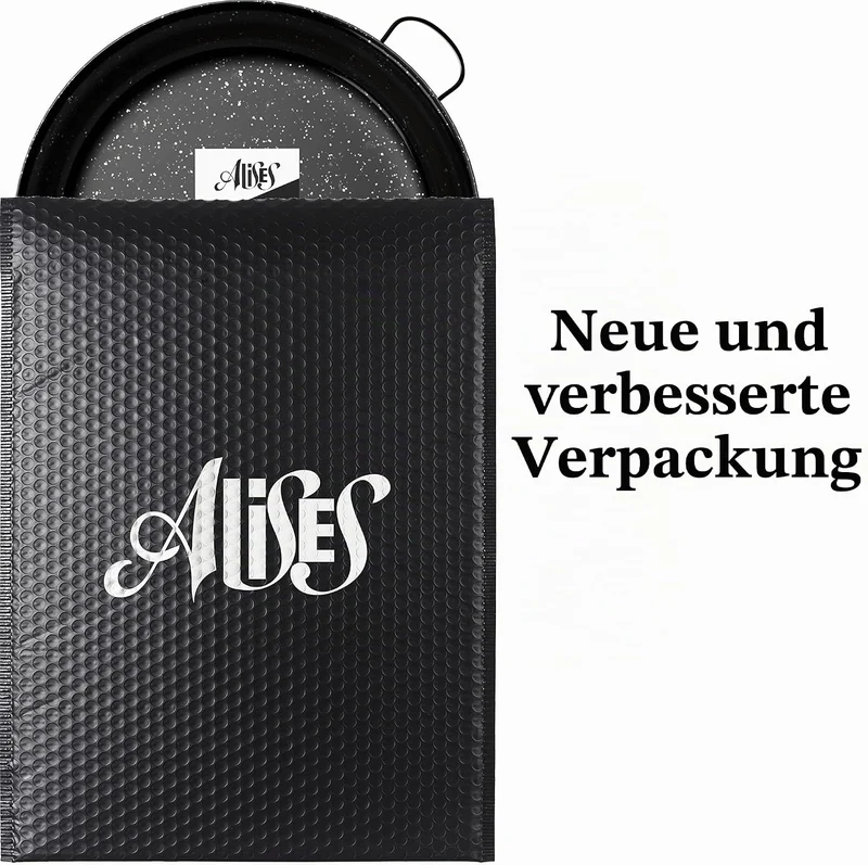 Alises Enameled Anti-Rust Steel Paella Pan 34cm Standardschliff 34 cm, Standardschliff 34 cm