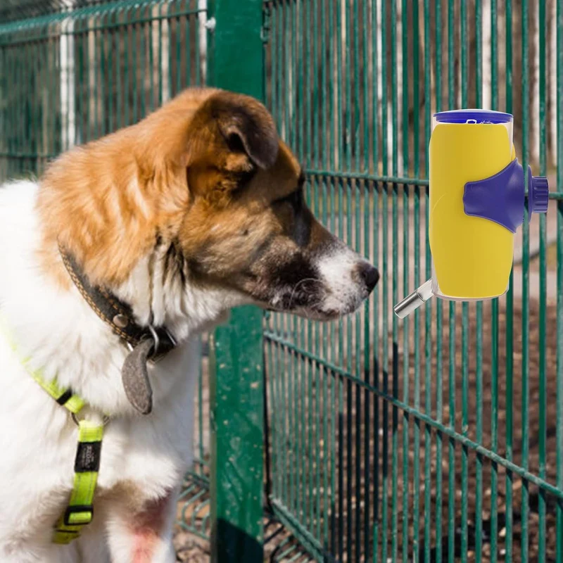 Hunde Wasserspender Haustiertränke aus Kunststoff Gelb, Reisetrinkflasche
