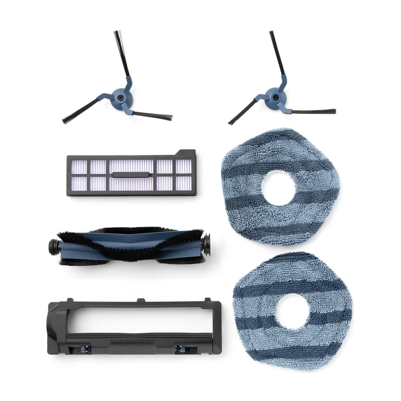 eufy Ersatzteil-Set für X10 Pro Omni, Rollenbürste mit Borsten und Gummi, Bürstenschutz, 2 Seitenbür