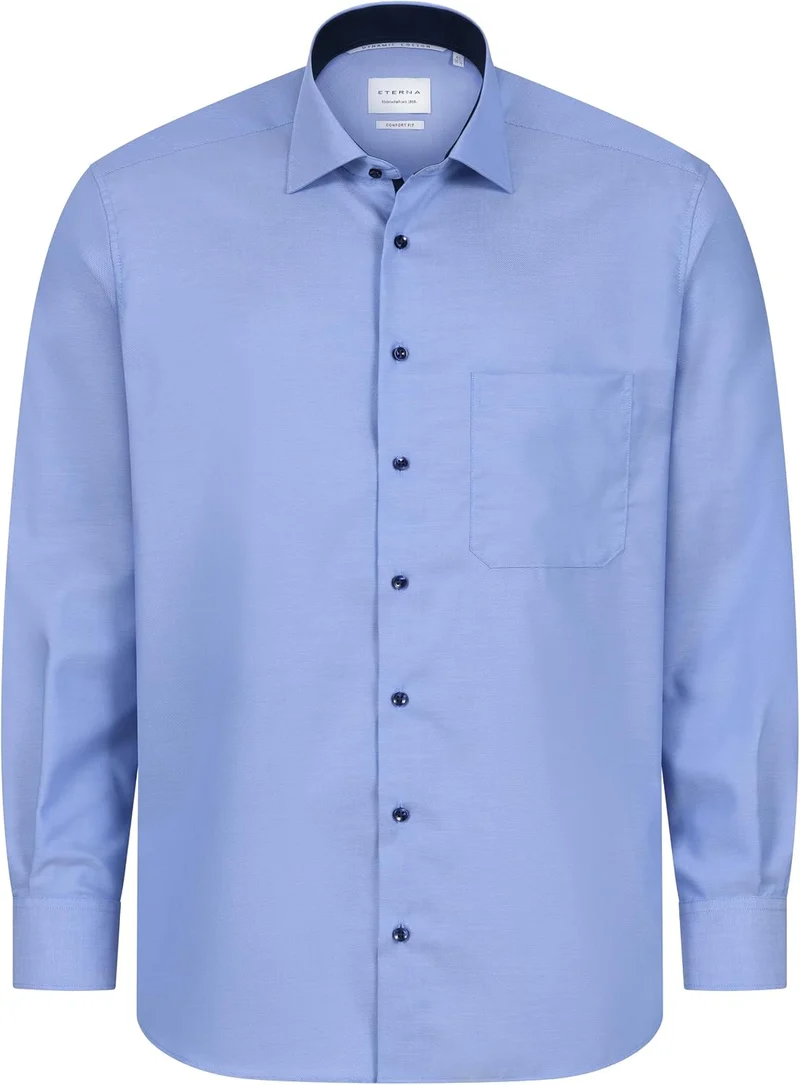 ETERNA Hemd Langarm | Comfort Fit | Bügelfrei, Knitterfrei | 100% Baumwolle 45 ´blau-14´, 45 ´blau-1