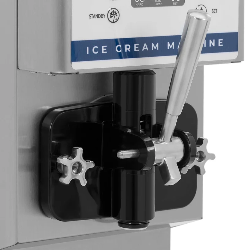 Royal Catering RCSI-16A Softeismaschine 6,5 l/h 800 W 5.5 l für Eiscreme und Sorbet LED-Anzeige Trop