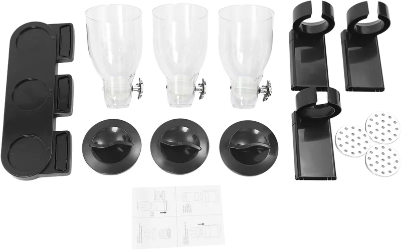 3er Set Cereal Dispenser Countertop 2L, Dreifacher Müslispender