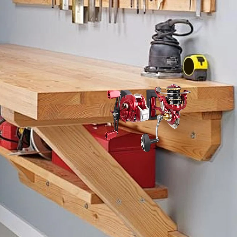 6ST Angel Roller Ständer | Angelrolle Wanddisplay | Angelrutenhalter Wand Angelrolle Display Rack mi