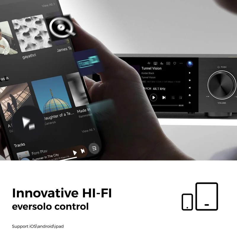 Eversolo DMP-A6 Gen 2 HiFi-Musik-Streamer, Wireles Audio-Player, digitaler Musik-Streamer, DAC, Musi