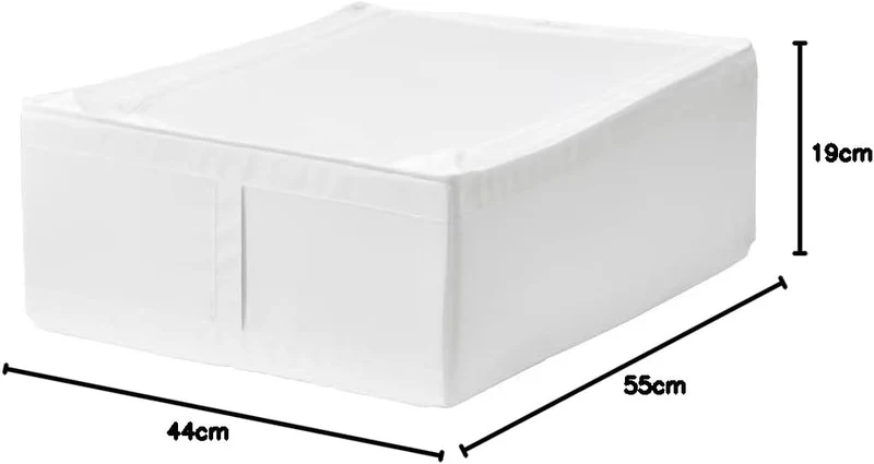 Ikea Aufbewahrungstasche für Heimtücher, 44 x 55 x 19 cm (weiss), Stoff aus recyceltem Polyester (30