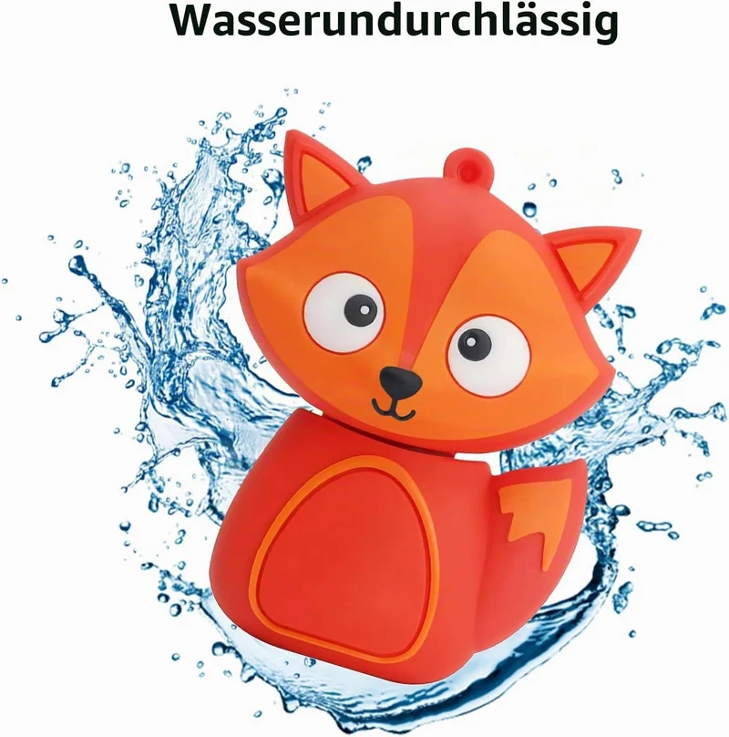 128 GB USB-Flash-Laufwerk in Form eines niedlichen Fuchses, BORLTER CLAMP Niedlicher Memory Stick US