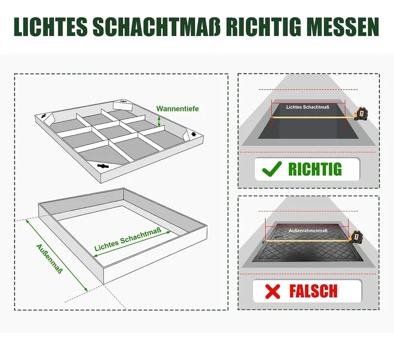 Schachtabdeckung Edelstahl V2A - Aussenmass: 700 x 700 x 60 mm, 700 x 700 x 60 mm