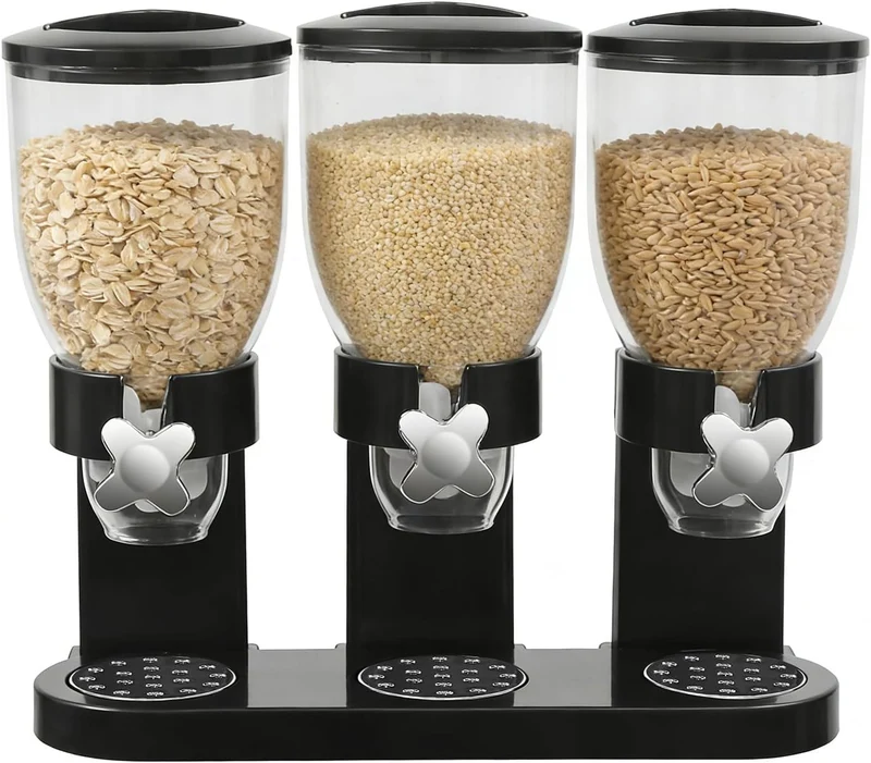Dreifach Lebensmittelspender, 2L Pro Behälter,Drehmechanismus