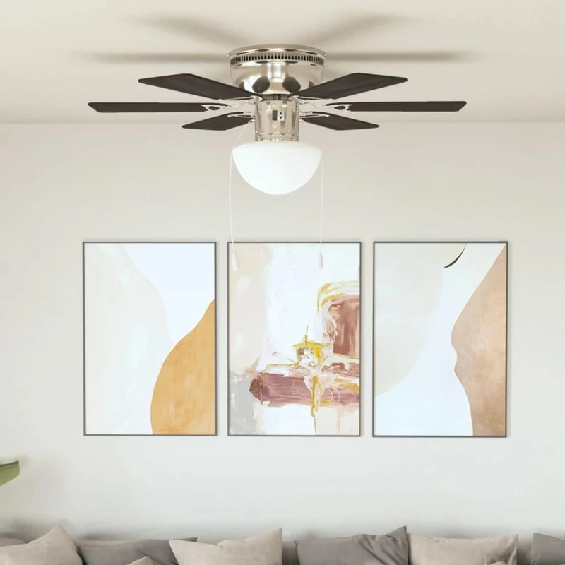 ACAGALA Deckenventilator mit Beleuchtung und Fernbedienung, Ø 82cm Ventilator Lampe Decke mit 5 Flüg
