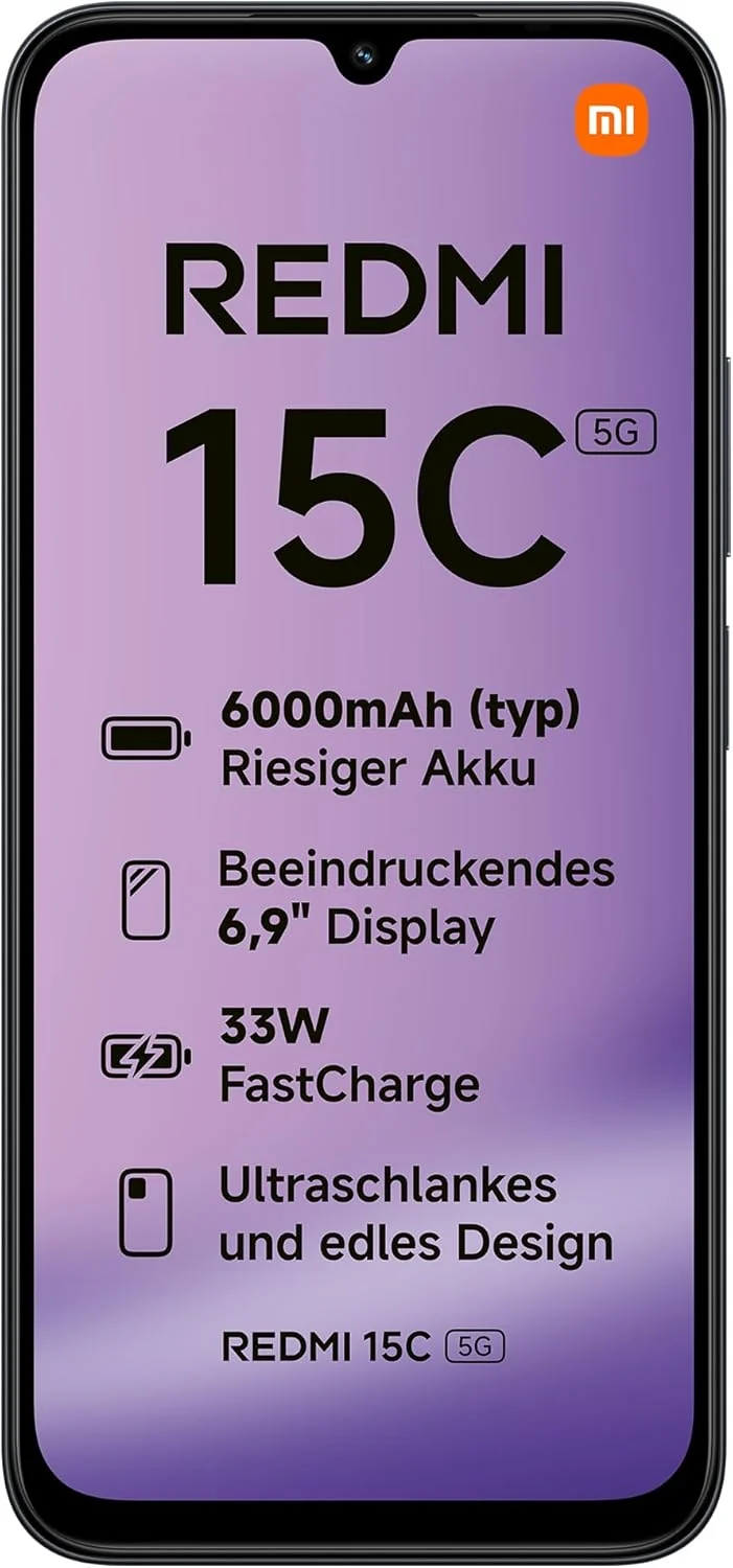 Xiaomi Redmi 15C 5G 4GB RAM 128GB Midnight Black