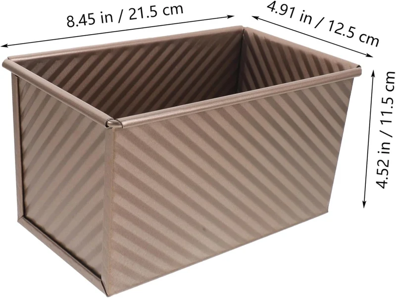 Alipis Kohlenstoffstahl Toastform mit Deckel 450g, Antihaftbeschichtet