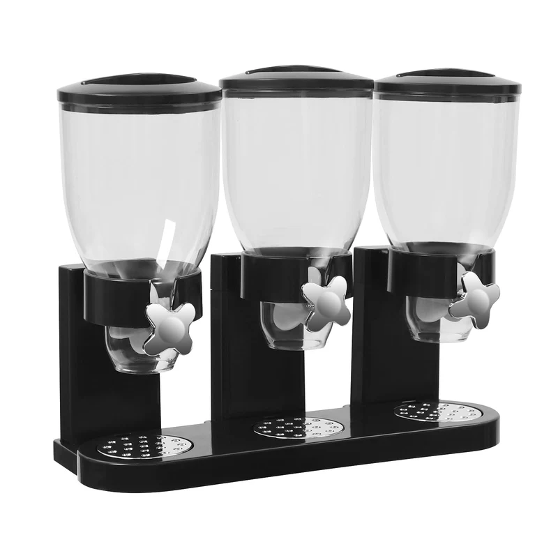 Dreifacher Müsli Verteiler für Küche Tisch, Cereal Dispenser Countertop 2L