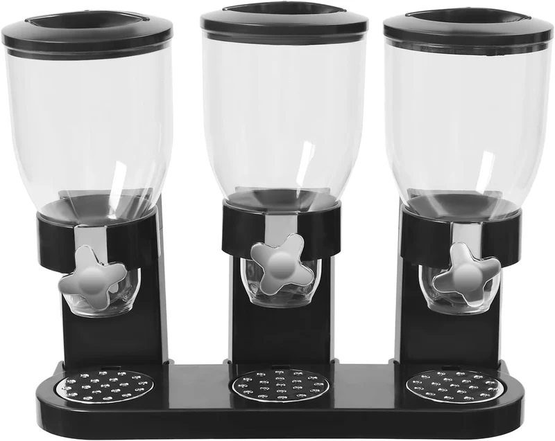Dreifacher Müsli Verteiler für Küche Tisch, Cereal Dispenser Countertop 2L