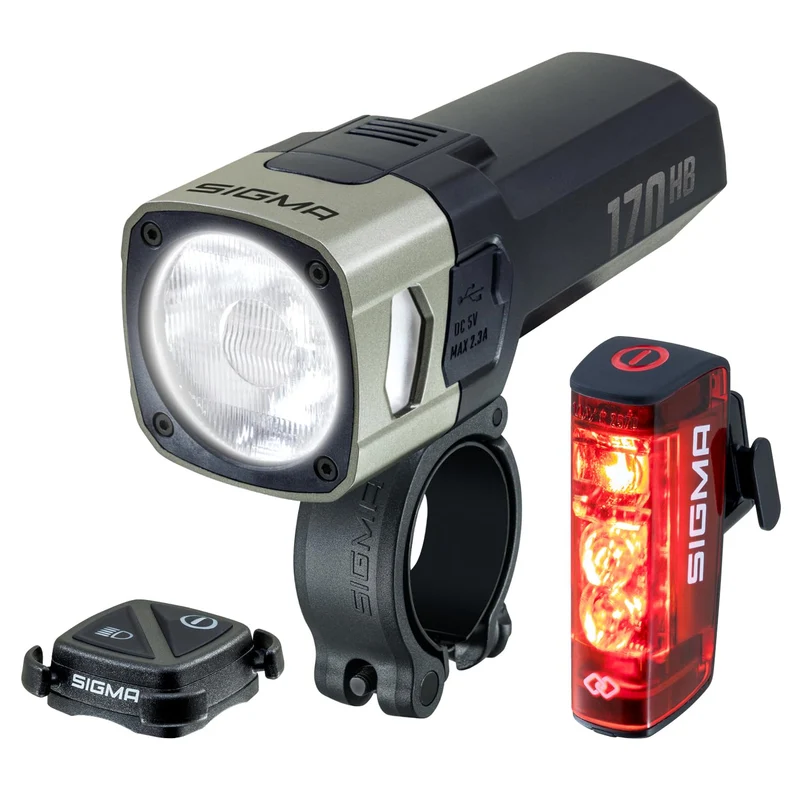 SIGMA Aura 170 HB Link + Hiro 50 Link| StVZO-konformes LED-Fahrradlampenset