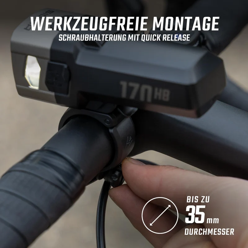 SIGMA Aura 170 HB Link + Hiro 50 Link| StVZO-konformes LED-Fahrradlampenset