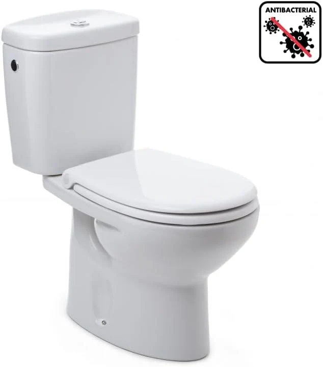 TATAY WC-Sitz Flat Toilettendeckel Universal kompatibel mit Victoria Oval - Weicher Tropfen, Oval -