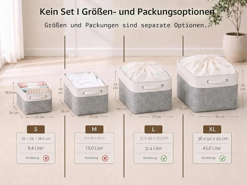 Mangata Aufbewahrungsbox, Stoff-Aufbewahrungskorb mit Griffen für Schränke, Regale, Kleidung, Spielz