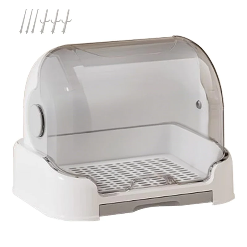 Baby-Flaschen-Organizer, grosse Aufbewahrungsbox mit Abtropfgestell für Babyflasche, tragbarer Kinde