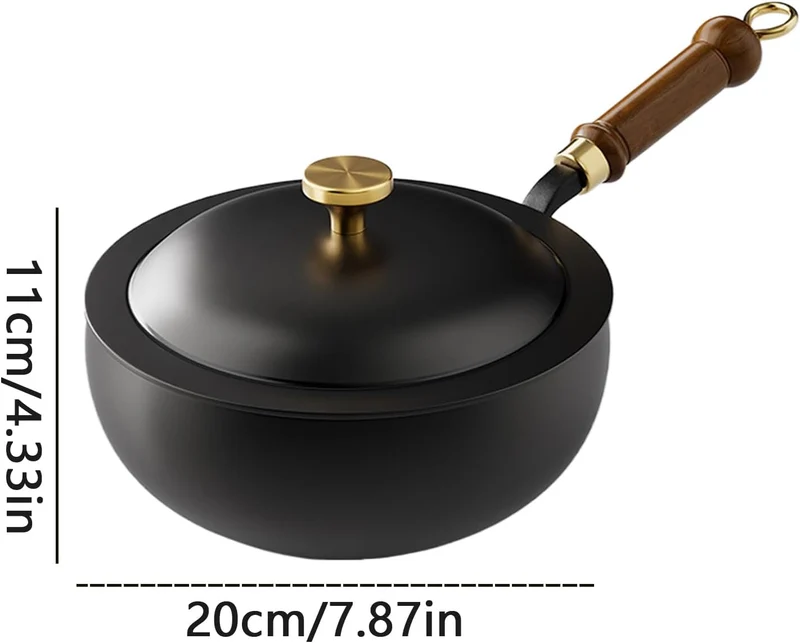 Chinesischer Wok | Uncoated Hand Forged Big Belly Pot | Eisentopf | Bratpfanne | Suppentopf | Antiha