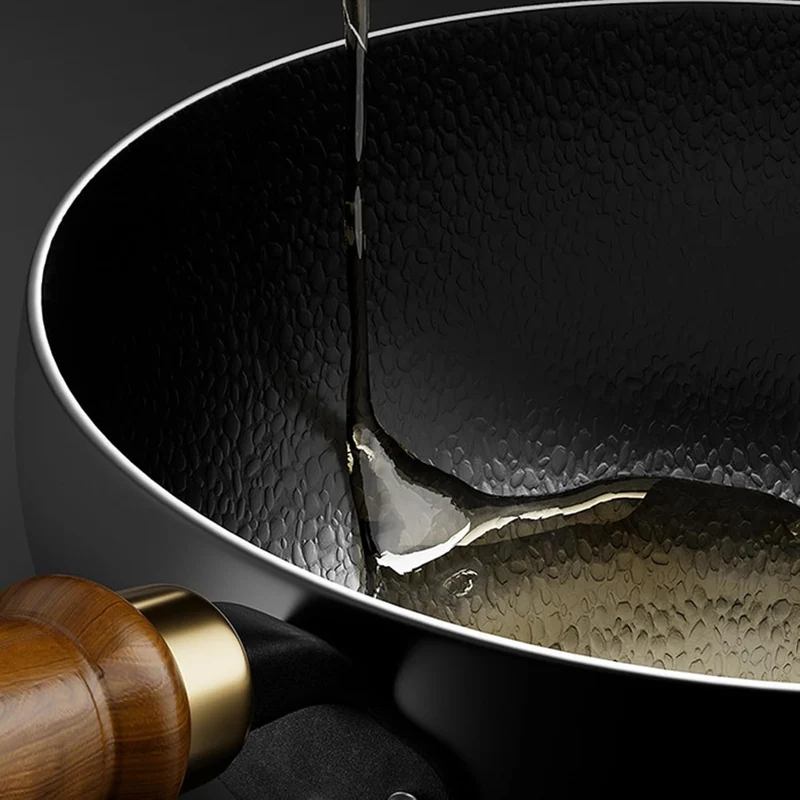 Chinesischer Wok | Uncoated Hand Forged Big Belly Pot | Eisentopf | Bratpfanne | Suppentopf | Antiha