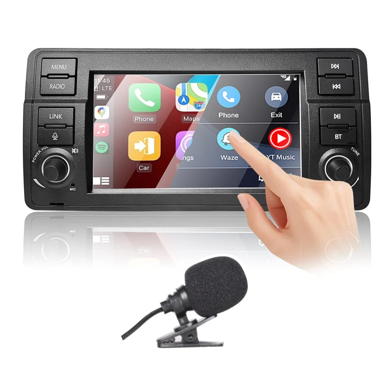 Autoradio für BMW E46 3 Serie 1999-2004 Kompatibel Wireless Carplay & Android Auto, 7 Zoll Touchscre