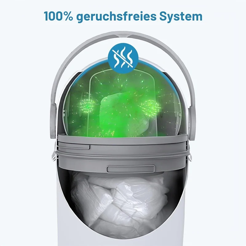 Windeleimer mit luftdichtem Deckel, geruchsfreier Windeleimer, 15 Liter/4 Gallonen-Abfalleimer für K