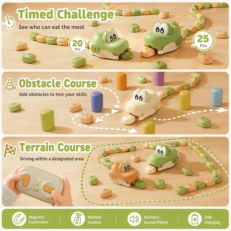 Magnetic Snake Game Toy Eating Itself,Magnetspiele für Unterwegs