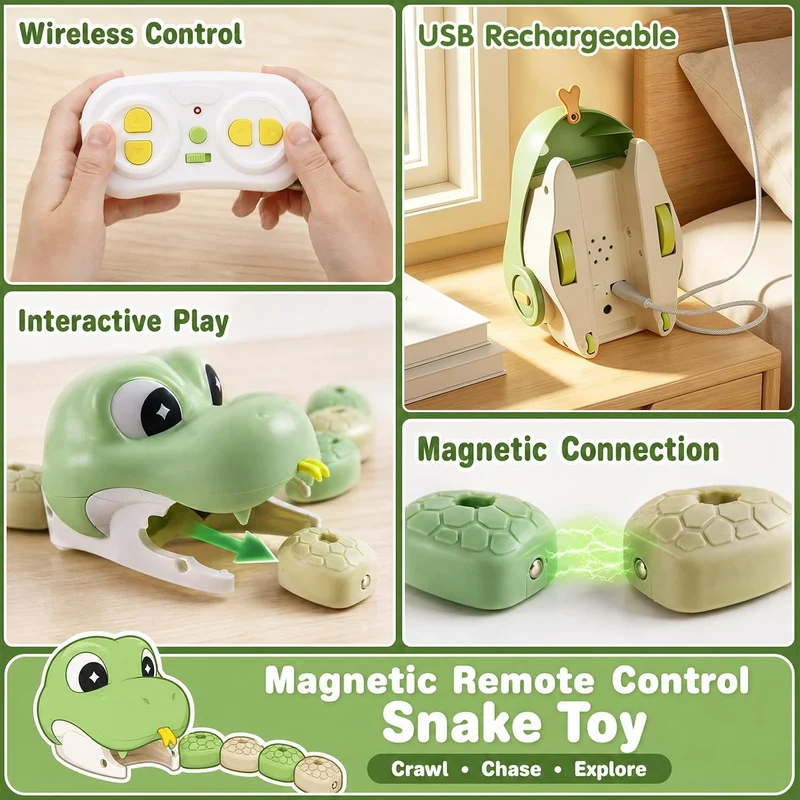 Magnetic Snake Game Toy Eating Itself,Magnetspiele für Unterwegs