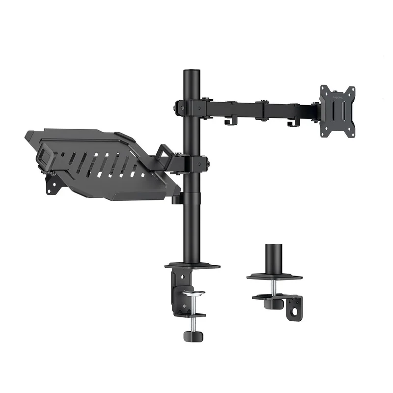 LogiLink Monitor und Notebook Tischhalterung für 1x 17–32" Bildschirm mit 10 kg max., 12-17" Noteboo