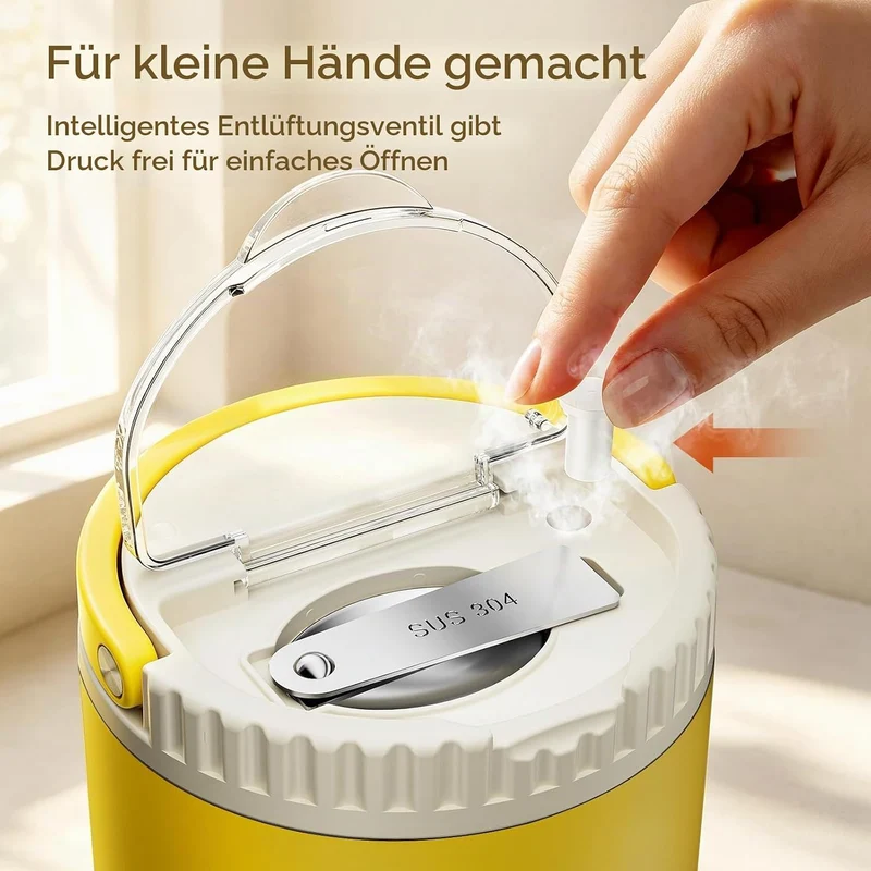 G.a HOMEFAVOR Thermobehälter für Essen 532ml, Edelstahl Warmhaltebehälter mit Löffel, Thermobecher A