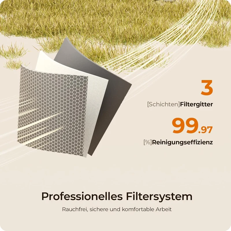BlazeX Luftreiniger für M3 Lasergravierer, 3-stufiger Rauchabsauger mit HEPA- & Aktivkohlefilter, ho