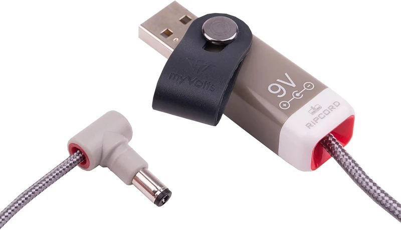 myVolts Ripcord-USB-Ladekabel mit 9V DC Ausgangsstecker kompatibel mit Boss RC-505 mkII Loop Station