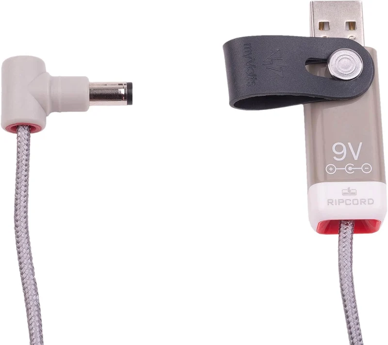 myVolts Ripcord-USB-Ladekabel mit 9V DC Ausgangsstecker kompatibel mit Boss RC-505 mkII Loop Station