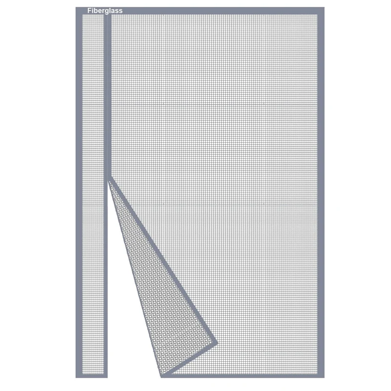 Risareyi Seitliche Öffnung Magnet Fliegengitter Balkontür 115x180cm, Grau
