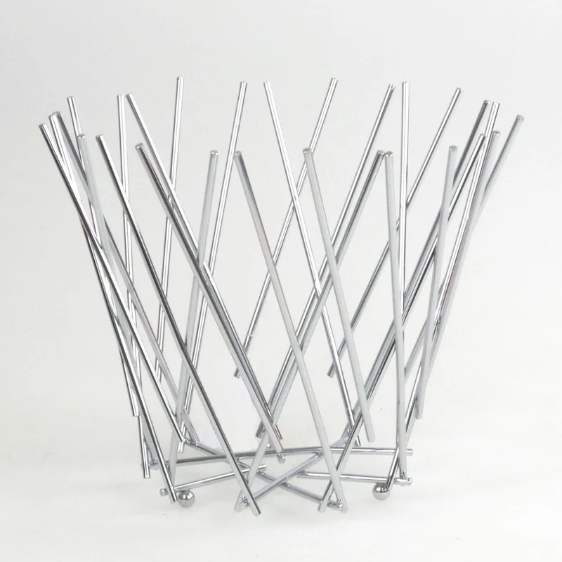 Früchtekorb Sticks verchromt. H.20 D.26cm