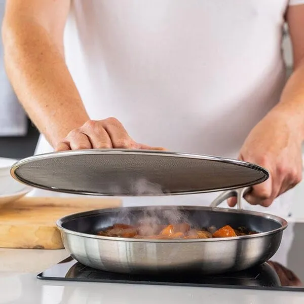 KitchenAid Spritzschutz, Edelstahl-Bratpfannen-Spritzschutz, hitzebeständiges Küchenwerkzeug zum Koc
