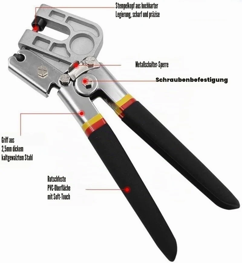 Metall-Bolzen-Crimpzange, 270 mm Bolzen-Crimpzange, Trockenbauwerkzeuge, Handlegierungsstahl, Stanz-