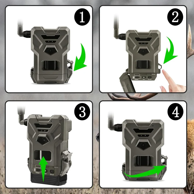 LIT-22 Pro Ersatzakku für Spypoint Flex Series（M，S, G36，Plus） Cellular Trail Camera Black, Black