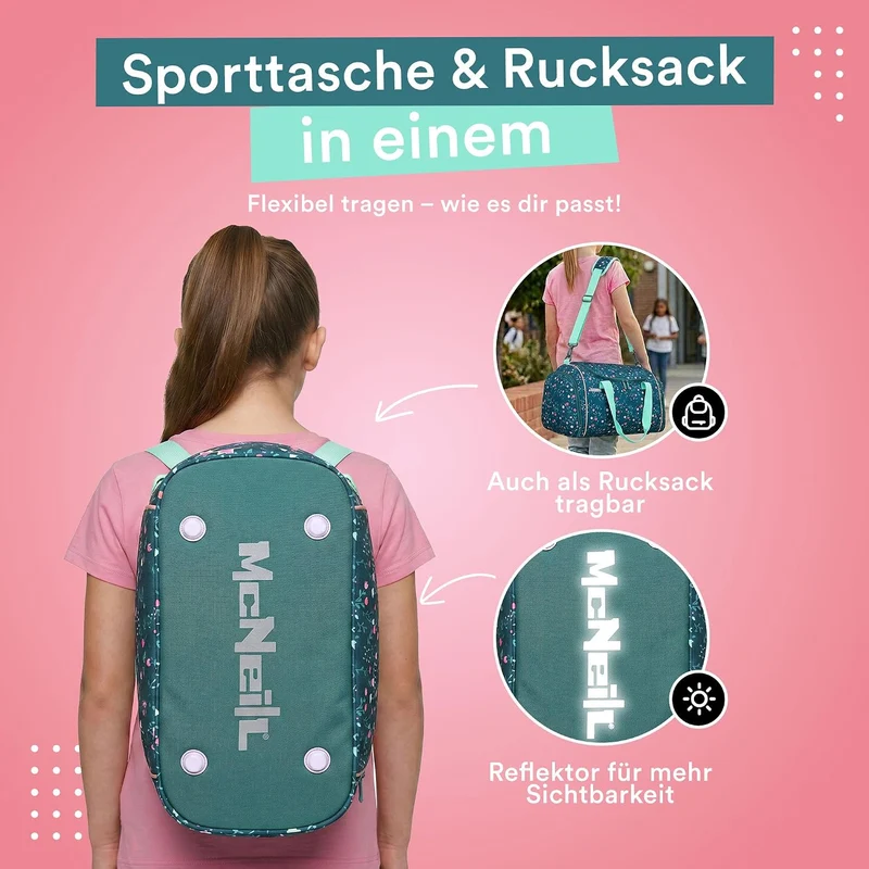 McNeill Sporttasche Deary für Mädchen – Sport- und Freizeittasche für Naturfans & Träumerinnen – Spo
