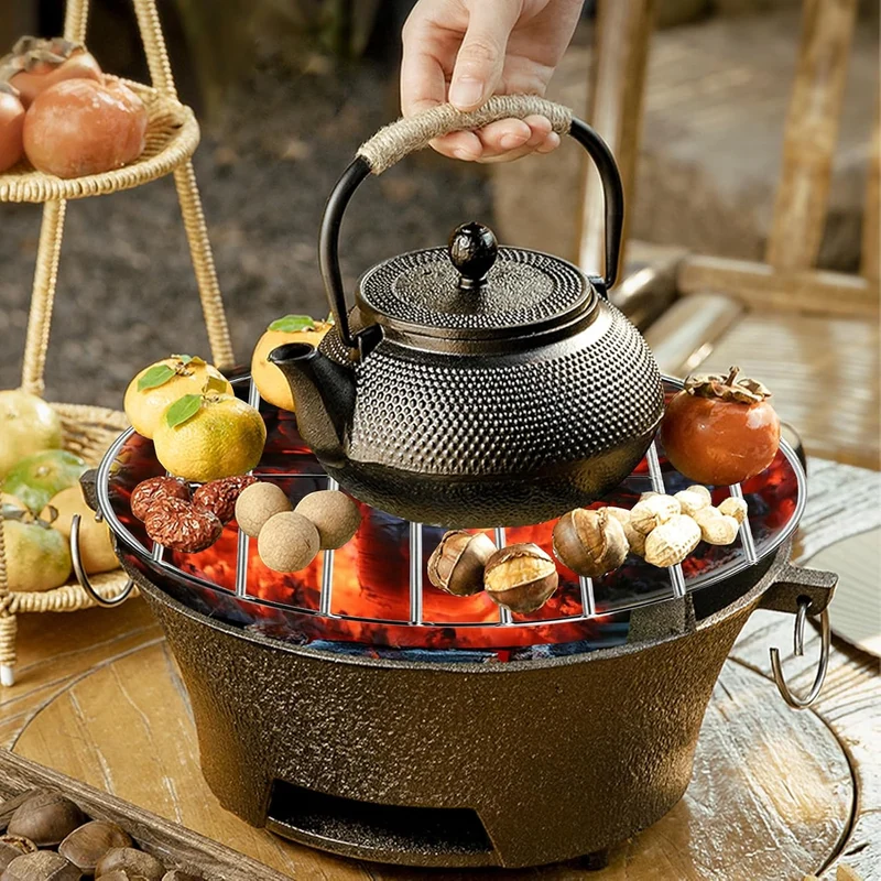 Grillrost, runder Drahtgitter, 48 cm, Edelstahl-Konstruktion und hitzebeständiges Design, Grillgitte