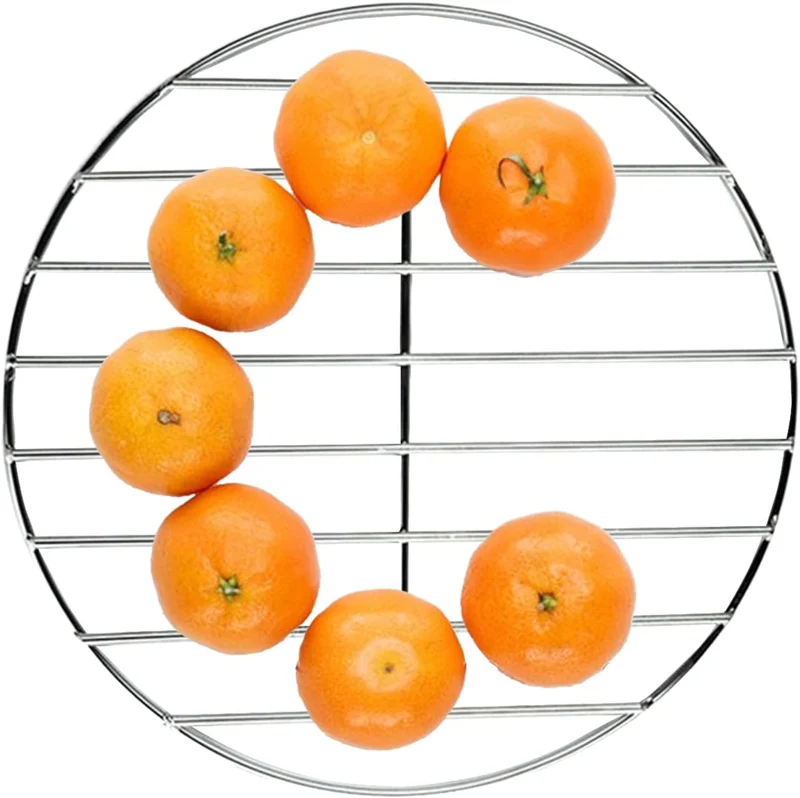 Grillrost, runder Drahtgitter, 48 cm, Edelstahl-Konstruktion und hitzebeständiges Design, Grillgitte