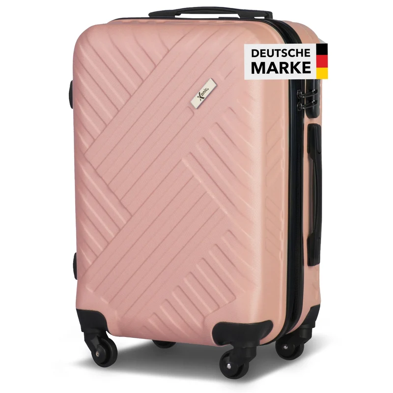 Xonic Design Reisekoffer - ABS Hartschalen Koffer mit 360° Leichtlauf-Rollen - hochwertiger Trolley