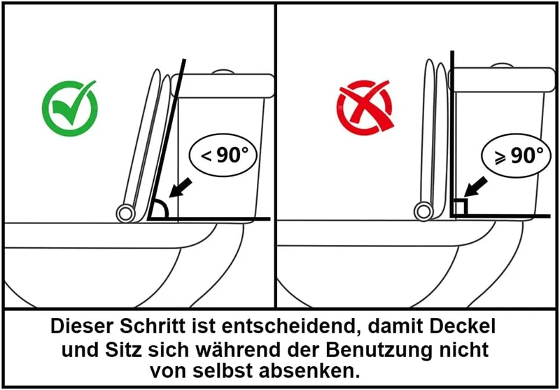 WC-Sitz aus Massivholz - Kautschukholz (Hevea) mit Absenkautomatik, Schnellverschluss & Easy-Clean,