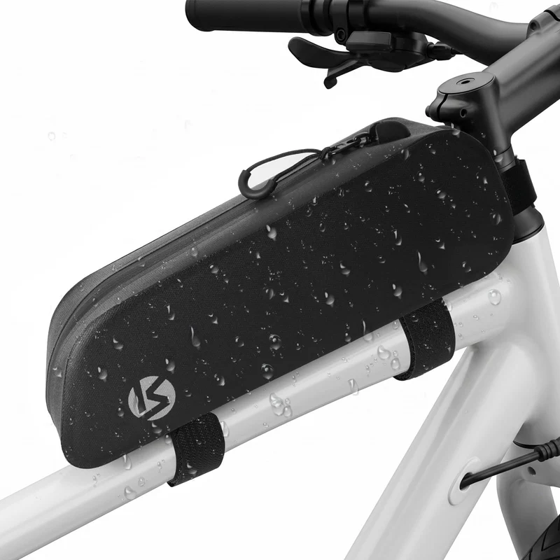 Fahrradtasche Oberrohr, Oberrohrtasche Rennrad 1,2L mit Riemenbefestigung | Wasserdichte Rahmentasch