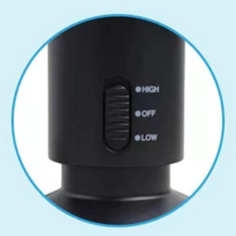 USB Flügelloser Turmventilator, Oszillierend 2 Geschwindigkeiten | Schwarz, Wiederaufladbar, Leiser